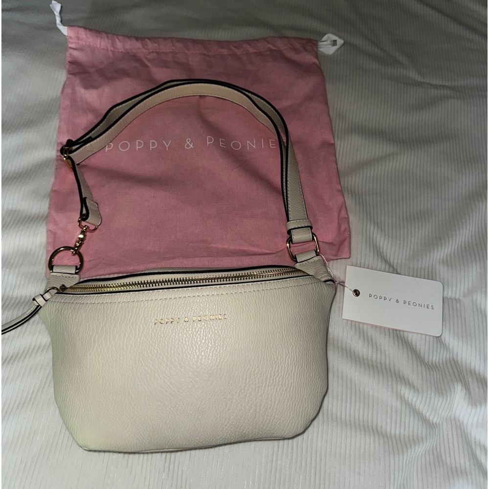 Poppy & Peonies (sidekick) belt bag in cream